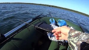 Ловля плотвы бортовой удочкой на озере Плещеево