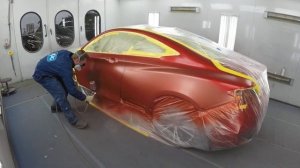 Three Stage Red Pearl color match and Paint - 2020 Infiniti Q60