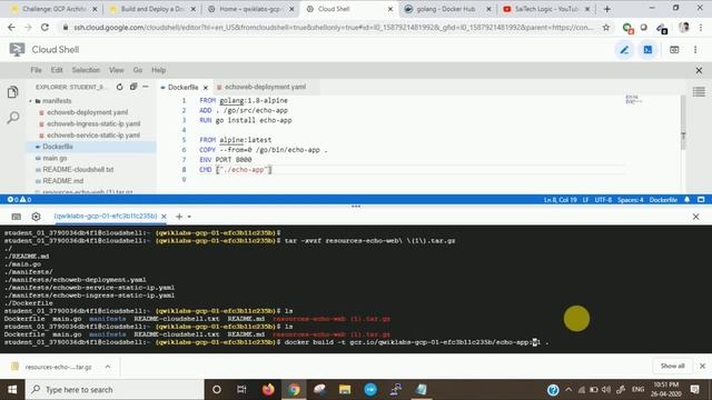 Challenge: GCP Architecture-Build and Deploy a Docker Image to a Kubernetes Cluster.