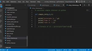 write a program in python to calculate simple interest | python for beginners