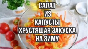 Салат из капусты - рецепты на зиму
