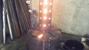 Печь на отработки, с водяным контуром.