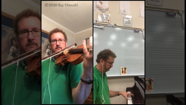 G Major Scale, 3 octaves, designed to play along. Ray Ostwald, violin, piano. смотреть онлайн