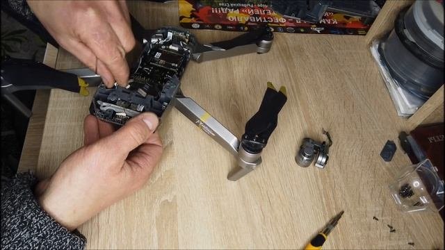Ремонт квадрокоптера своими руками DJI Mavic Pro Platinum замена камеры с подвесом