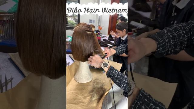 Straighten bob wig | Bibo Hair Vietnam +84828210888 #hairfactory #wigshop #hairwig #wigs #bobwig