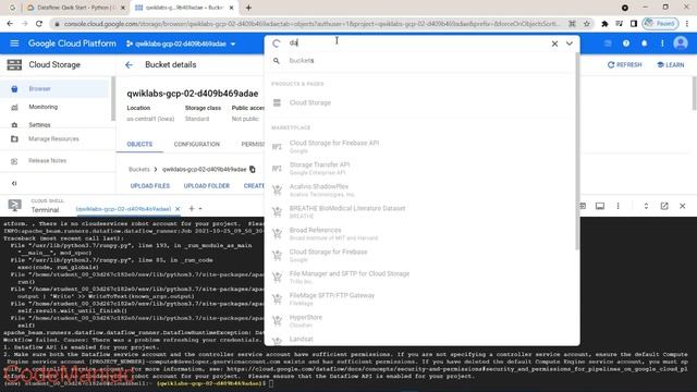 Dataflow: Qwik Start - Python | GSP0207 | Qwiklab | Google Cloud | CodeManiac