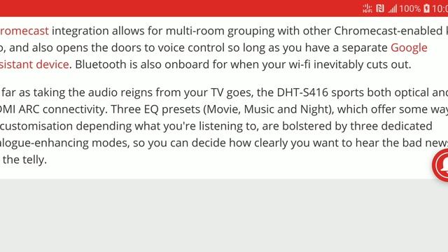 Denon DHT-S416 soundbar Debuts and offers Chromecast streaming on a budget смотреть онлайн