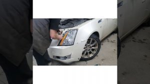 снятие передней фары кадиллак CTS