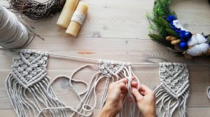 DIY Флажки макраме/ гирлянда /Macrame lessons/Christmas garland
