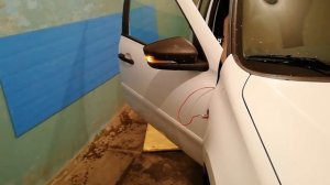 Гранта Лифтбек - (4-часть). Установка повторителей в зеркала без повторителей