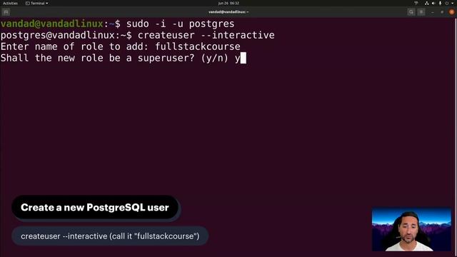 Installing PostgreSQL on Linux - Free Full-stack Course ?