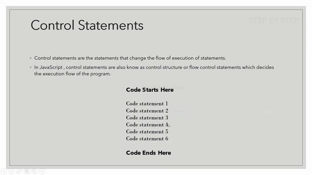 Control Statements in JavaScript   || JavaScript tutorial for Beginners || Tutorial - 44