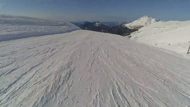 Роза Хутор 24.12.2016 Короткая трасса, скоростной спуск смотреть онлайн