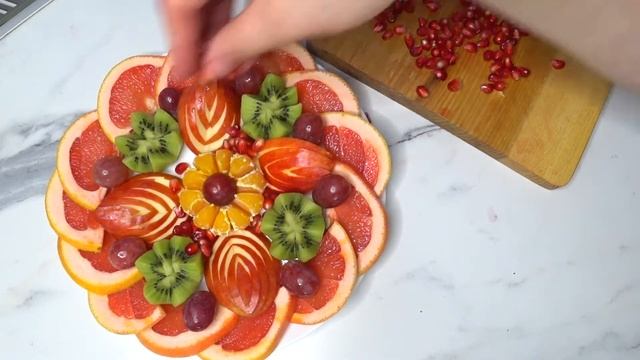 2 Фруктовые Тарелки на НОВЫЙ ГОД 2021! Нарезка фруктов!