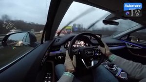 АУДИ Q7 2016   полет по немецким автобанам