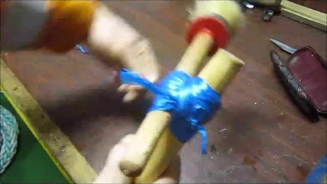 Как привязать (закрепить) кисть к палке.