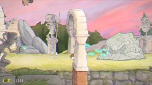 Cuphead прохождение-уровень Беги и стреляй на самом краю