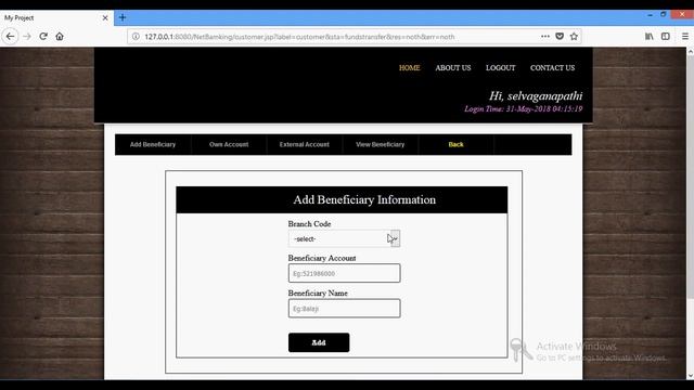 Internet Banking Management System in Java смотреть онлайн