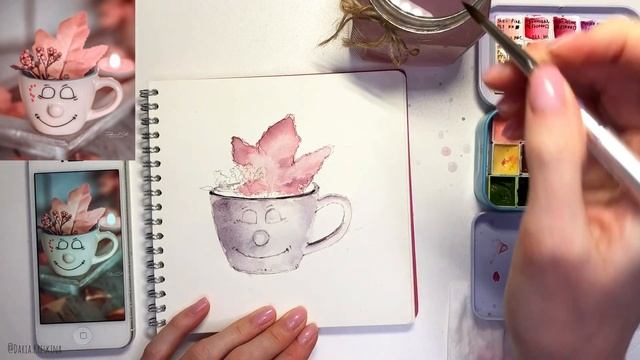 Рисуем уютную осень. Урок акварели