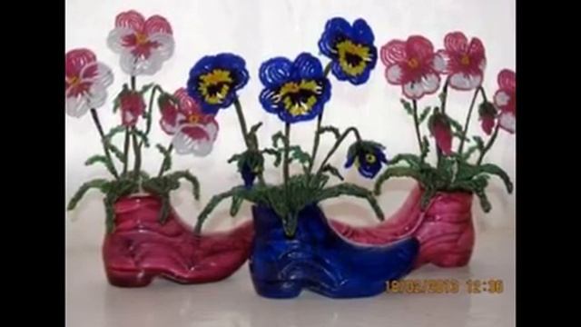 Идеи интернета-Анютины глазки из бисера смотреть онлайн