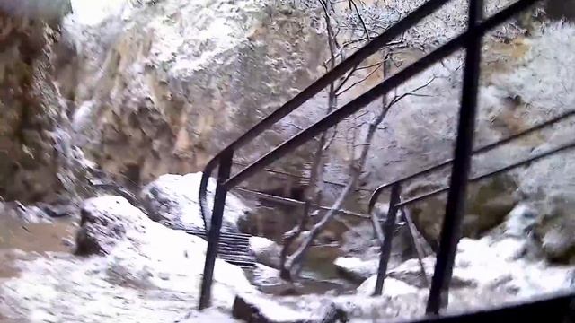 КЧР, Медовые водопады, зимний пейзаж в окрестностях реки Аликоновки.
