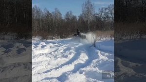 cf moto х8 зимой на ведьме. проходимость квадроцикла по снегу.