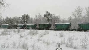 Тепловоз 2ТЭ10М-3275 с грузовым сборным поездом на линии Владимир - Тумская (Владимирская область)