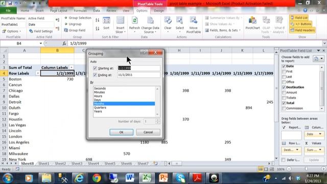 Excel Pivot Table Tutorial - Create A Monthly, quarterly, Yearly Summary Report Excel 2013 2016 201