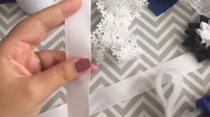 МК Школьный комплект: галстук-брошь и заколки для волос // DIY kanzashi school bows