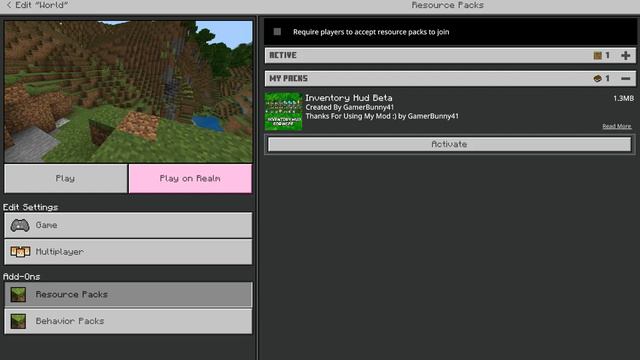 INVENTORY Hud MOD For Minecraft PE |Popular Java Mod For Mcpe ||