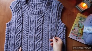 ОБЗОР НА ЖИЛЕТ ИЗ ПРЯЖИ ALIZE LANAGOLD 800 СПИЦАМИ
