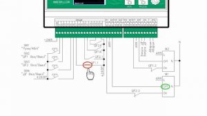 Схема АВР. Два ввода, один от генератора. Контроллер CP1007. Режим 2.