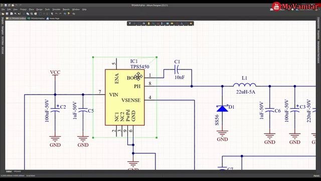35V-5A Adjustable Switching Power Supply (DC To DC Buck Converter)