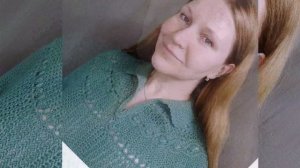 Круглая кокетка. Платье, связанное крючком.