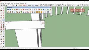 Cara Copy Objek mengikuti Garis di Sketchup Terbaru - Copy Along Path