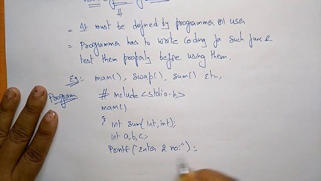functions in c programming  | user defined function |