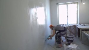 Механизированная шпаклевка стен и потолков, подготовка под покраску, поклейку обоев, выравнивание