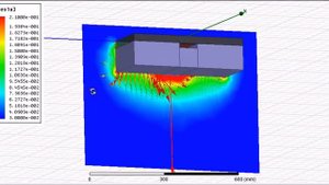 Топография магнитного поля подвесного железоотделителя на постоянных магнитах