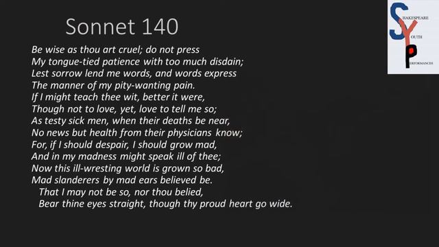 The Dark Lady Sonnets - Sonnet 140 смотреть онлайн
