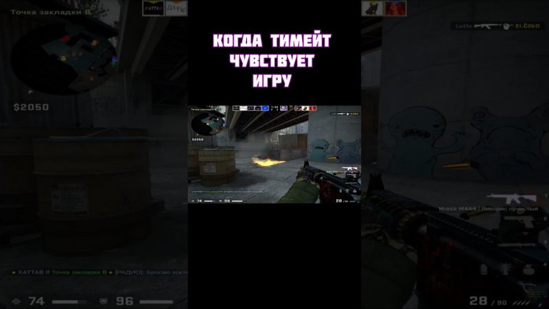 Counter-Strike: Global Offensive (когда тиммейт чувствует игру) #shorts