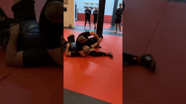 Josh Barnett demonstrating an Armbar with the Legs