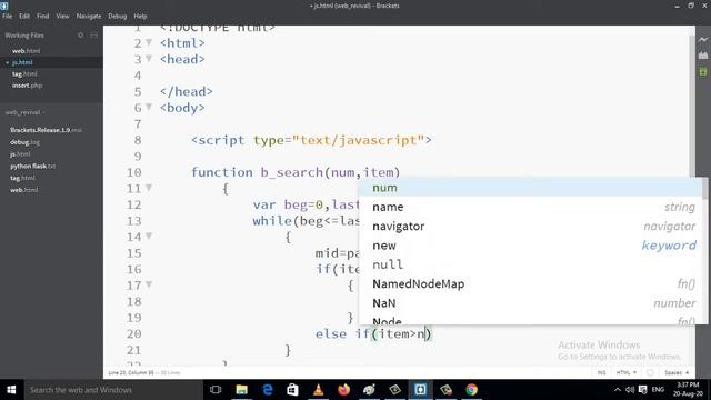 Binary Search Program In JavaScript || Binary Search  Algorithm In JavaScript (Hindi)