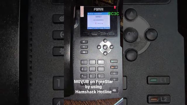 M0VUB talking on FreeStar using Hamshack Hotline