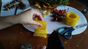 Осенний декор / осенний венок из лозы своими руками