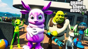 ШРЭК И ОСЁЛ ПОДРУЖИЛИСЬ С ЛУНТИКОМ В ГТА 5 МОДЫ ОБЗОР МОДА В GTA 5 ИГРЫ ВИДЕО MODS