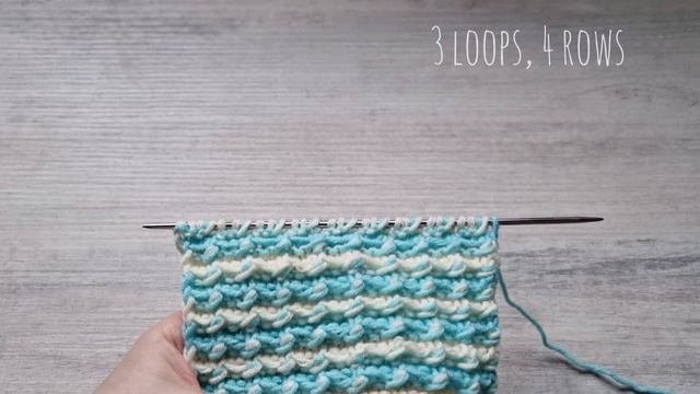 Двухцветный, рельефный узор спицами🧶knitting Pattern.