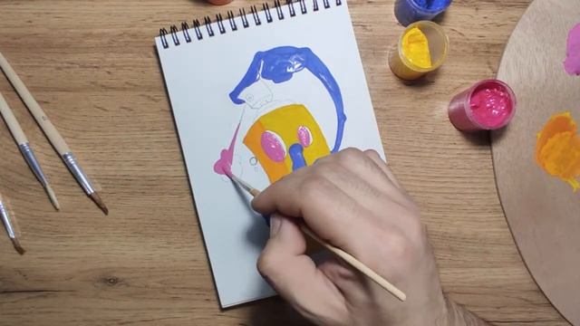Рисуем персонажа краска баллончик.