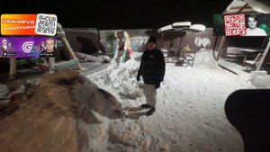 Каша, Мафаня, Бебрина и Брамо лепят снеговика + жарят шашлык ( часть 2 )