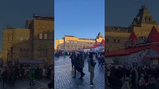 Красная площадь в разгар новогодних праздников #moscow #redsquare