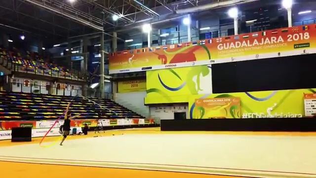 Арина Аверина тренировка - Чемпионат Европы 2018/Испания,Гвадалахара смотреть онлайн